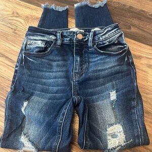 Distressed Blue Girl’s Skinny Jeans